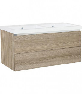 Meuble sous vasque + vasque EPIC meleze clair 4 tiroirs 1210x580x510mm