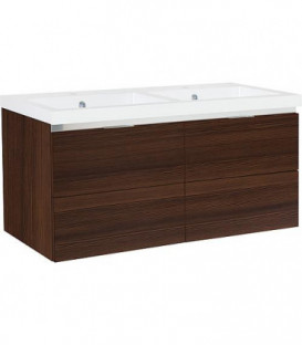 Meuble sous vasque + vasque EPIC meleze marron 4 tiroirs 1210x580x510mm