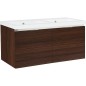 Meuble sous vasque + vasque EPIC meleze marron 4 tiroirs 1210x580x510mm