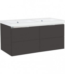 Meuble sous vasque + vasque EPIC anthracite mat 4 tiroirs 1210x580x510mm