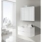Kit de meubles de bain EPIL MBF blanc brillant 2 tiroirs largeur 860mm