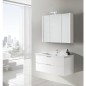 Kit de meubles de bain EPIL MBF blanc brillant 2 tiroirs largeur 1060mm