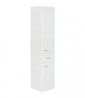 Armoire haute Serie MAC 2 portes 1 tiroir decor blanc ouverture gauche lxHxP 300x1440x320 mm