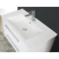 Meuble sous vasque et vasque minerale EDIA, blanc mat, 2 tiroirs, 853x466x455mm