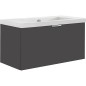 Meuble sous vasque + vasque EPIL anthracite mat 1 tiroir 860x550x510mm