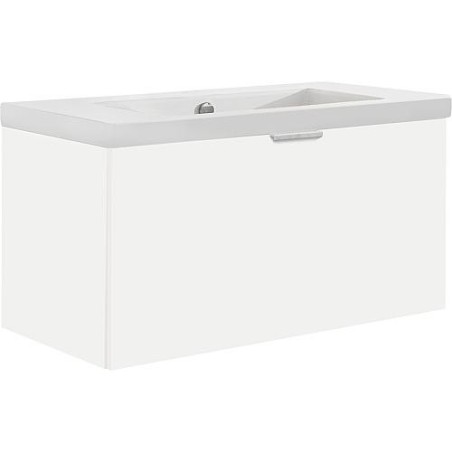 meuble sous vasque + vasque EPIL blanc mat, 1 tiroir 860x550x510mm