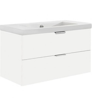 Meuble sous vasque + vasque EPIL blanc mat 2 tiroirs 860x550x510mm