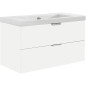 Meuble sous vasque + vasque EPIL blanc mat 2 tiroirs 860x550x510mm