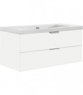 MBF Meuble sous vasque +vasque ceramique blanc brillant 2 tiroirs 1060x550x510 mm Serie MBF