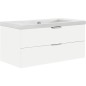 Meuble sous vasque + vasque EPIL blanc mat 2 tiroirs 1060x550x510mm