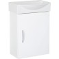 Kit meuble lave-mains Mini 42 couleur: blanc brillant
