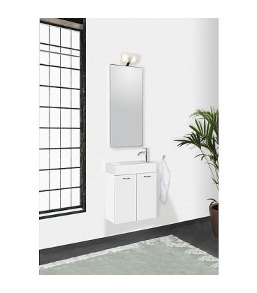 Ensemble meuble ENISAR blanc brillant Serie MAS