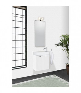 Kit meuble salle de bain ENISAR série MAS blanc mat