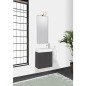 Kit meuble salle de bain ENISAR série MAS, anthracite brillant