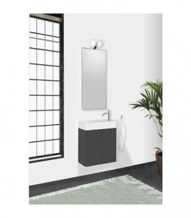 Kit meuble salle de bain ENISAR série MAS anthracite mat