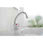 Mitigeur lavabo 2 poignées ETOU chromé chainette escamotable saillie 134 mm