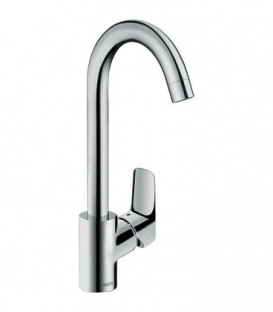 Mitigeur d'evier Hansgrohe Logis M31, commande laterale plage pivot. 360°,saillie 145mm