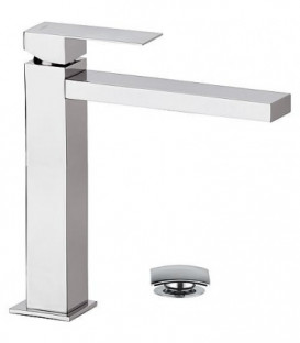 Mitigeur de lavabo 1 poignée chromé SKYLINE - hauteur 230 mm ecoult click-clack - entraxe 184mm