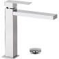 Mitigeur de lavabo 1 poignée chromé SKYLINE - hauteur 230 mm ecoult click-clack - entraxe 184mm