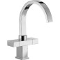 Mitigeur lavabo monotrou chromé SKYLINE hauteur 300 mm bec  :  205 mm avec garnit écoulement - 2 poignées