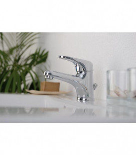 Mitigeur lavabo Top II avec levier ouvert et écoulement saillie 118mm