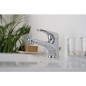 Mitigeur lavabo Top II avec levier ouvert et écoulement saillie 118mm