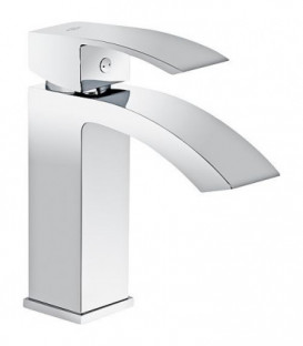 Mitigeur de lavabo Enver avec écoulement Klicke chromé, saillie 120 mm