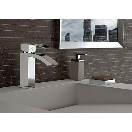 Mitigeur de lavabo Enver avec écoulement Klicke chromé, saillie 120 mm