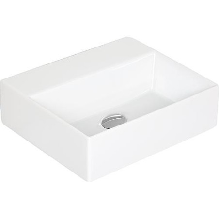 Vasque Elayla sans trou robinet en ceramique, blanc 350x130x350 mm