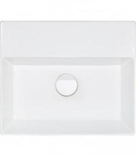 Vasque Elayla sans trou robinet en ceramique, blanc 350x130x350 mm