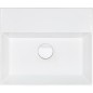 Vasque Elayla sans trou robinet en ceramique, blanc 350x130x350 mm