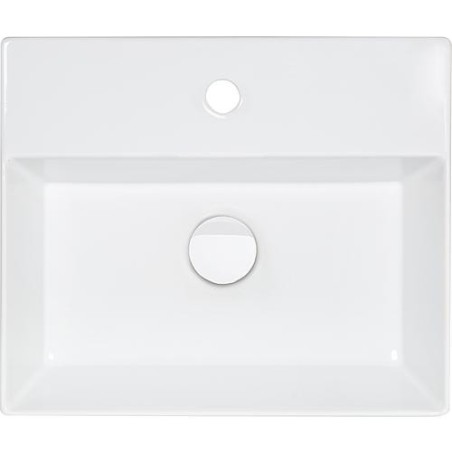 Vasque Elayla avec trou robinet en ceramique, blanc 350x130x350 mm