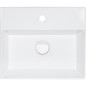 Vasque Elayla avec trou robinet en ceramique, blanc 350x130x350 mm