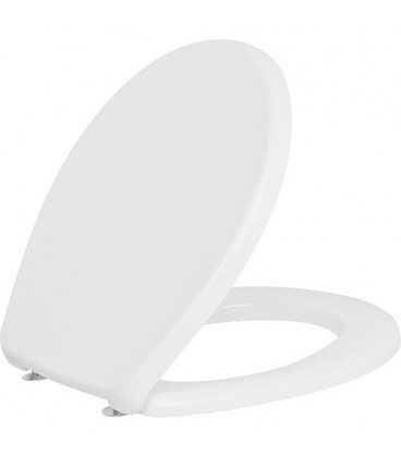 Abattant WC NEMO blanc duroplast - charniere inox lxHxP  :  383x49x460 mm