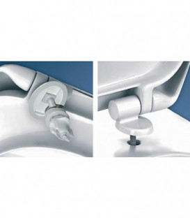 Abattant WC Twist avec Softclose en Duroplast, blanc, charnieres en laiton/plastique