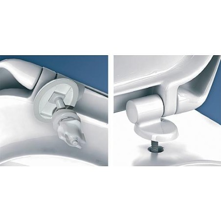 Abattant WC Twist avec softclose en Duroplast, blanc charniere en plastique