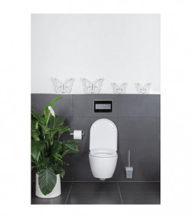 TURVO Abattant WC, blanc Softclose en Duroplast charniere en acier inox