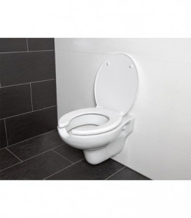 Abattant WC Elida en thermoplast blanc, avec ouverture lxhxp: 380x30x450mm