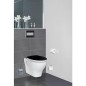 Abattant WC Preto universel charniere en inox, couleur: noir/blanc, Duroplast