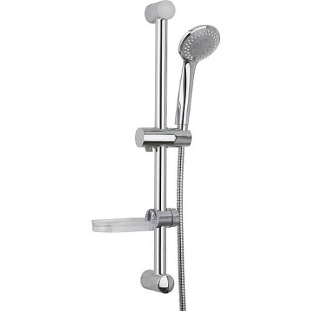 Ensemble de douche Optima avec douchette porte-savon et flexible barre de douche 600mm