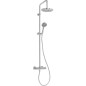 Colonne de douche Artinos avec pomme de douche et douchette mitigeur thermost., barre de douche