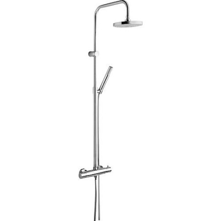 systeme de douche Astra avec mitigeur de douche en saillie, douchette et pomme de douche, chromße