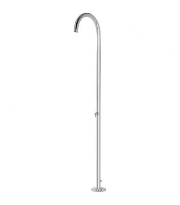 Colonne de douche EKTA, H:2285mm, DN20 (3/4")male, avec vanne d'arret, inox poli