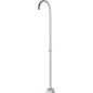 Colonne de douche EKTA, H: 2285mm, DN15 (1/2"), raccord sol avec 2 vannes arret, inox poli