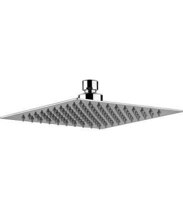 Pomme de douche Square, DN 15(1/2") 1 jet, inox poli 200x200 mm