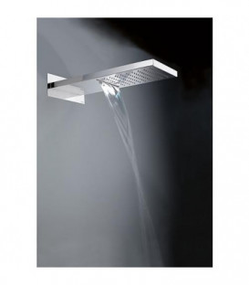 Tete de douche EILIS 2 jets, saillie 500 mm inox miroir - poli