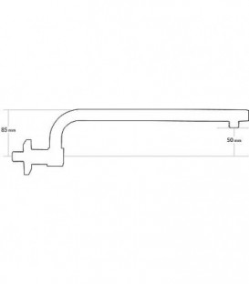 Bras de douche "Quadro" Orientable 180°, L : 425 mm Laiton chromé