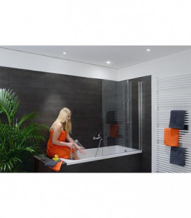 LULA support pour baignoire, verre securite 5mm mAK, 1000-1025x1400mm, 1 element verre rotat.