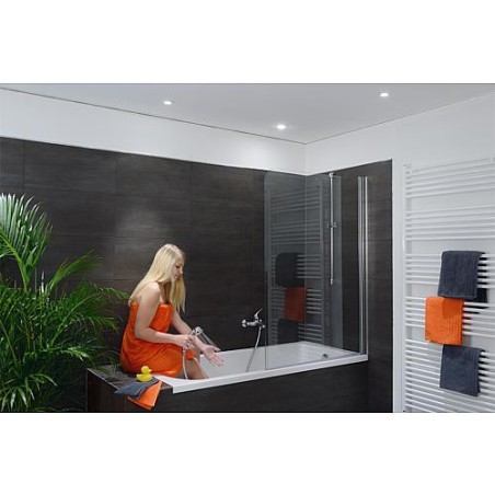 LULA support pour baignoire, verre securite 5mm mAK, 1000-1025x1400mm, 1 element verre rotat.