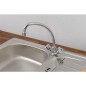 Mitigeur lavabo 2 poignées ETOU bec orientable, chromé saillie 204mm